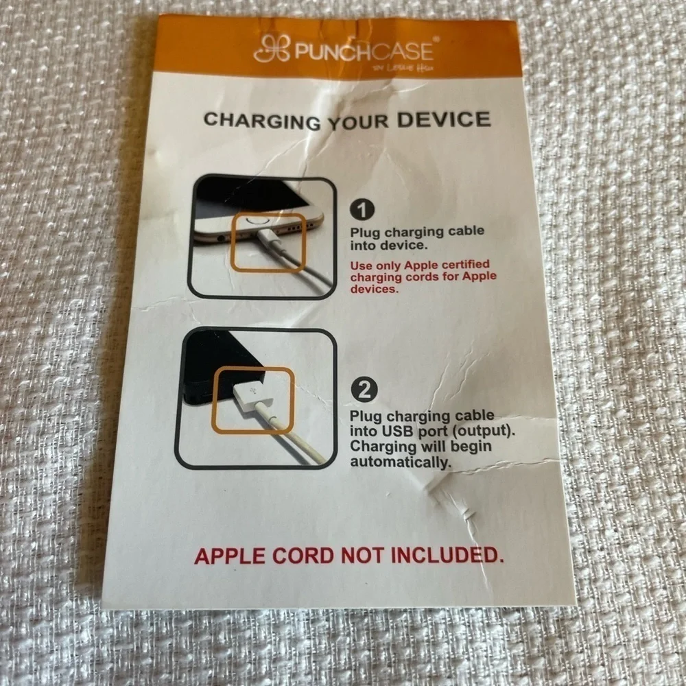 Punchcase by Leslie Hsu tablet case with built in charger.NWOT
